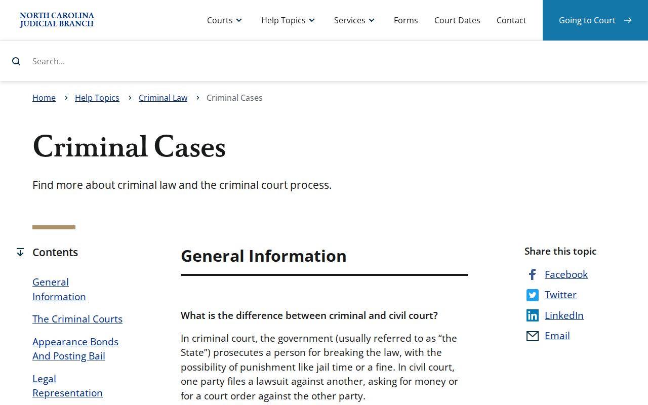 Pasquotank County criminal docket court-flow reference